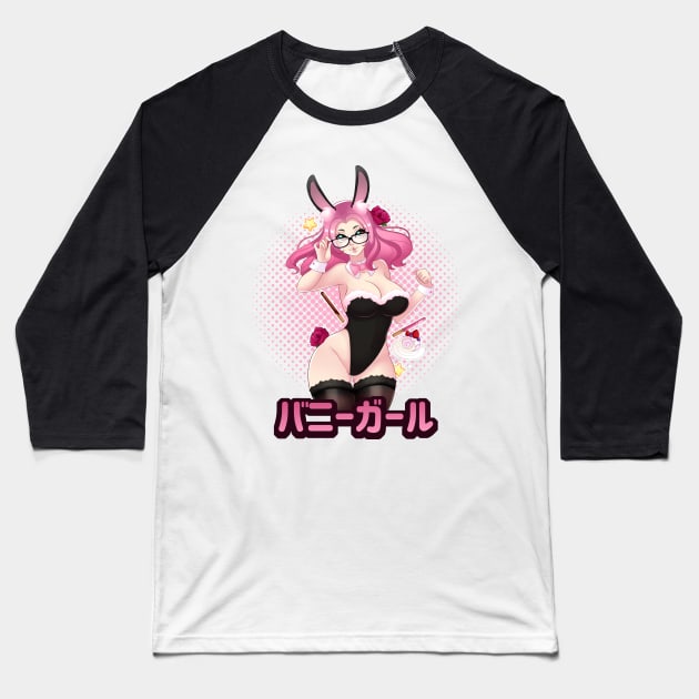 Bunny Girl Baseball T-Shirt by DDxDD